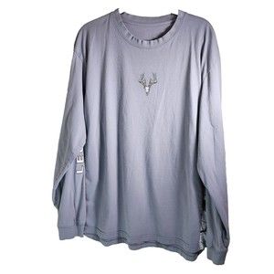 Legendary T Shirt Men’s Whitetails Gray Long Sleeve Size 2XL